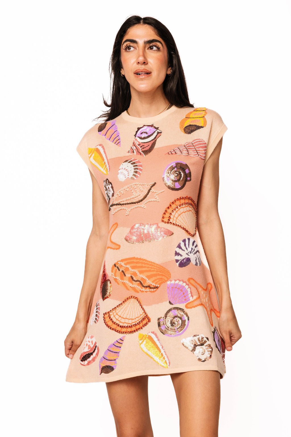 shell knit dress Shell Rouched Knit Dress