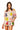 Rainbow Plaid Fruit Sticker Cotton Button Up Top