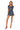 Navy Striped Fishing Lure Tie Cotton Romper