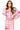 Sample Pink Pastel Gingham Mardi Gras Mask Cardigan/Pant Set
