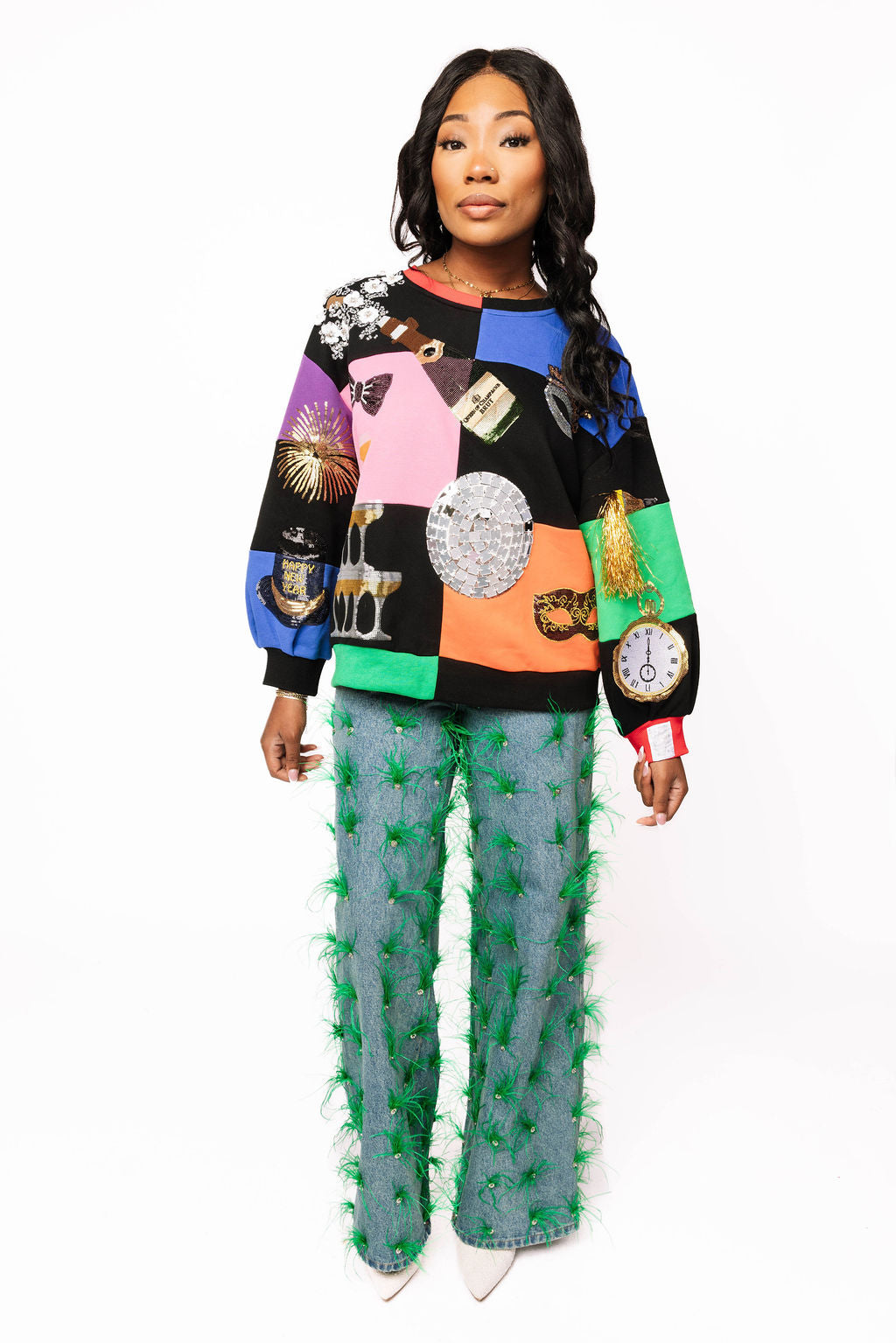 Multi Checkered NYE Icon Sweatshirt