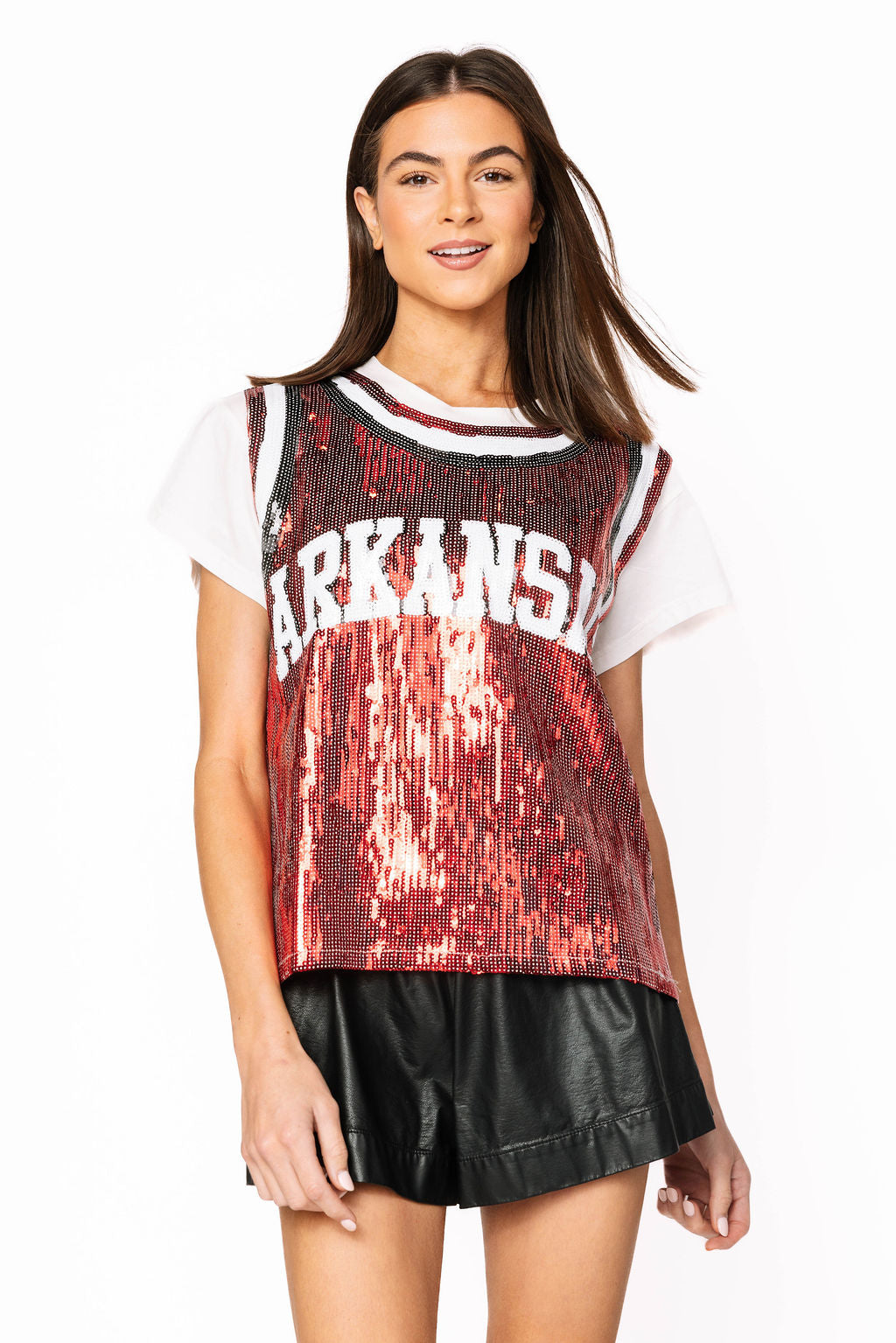 Licensed Arkansas Full Basketball Jersey Tee