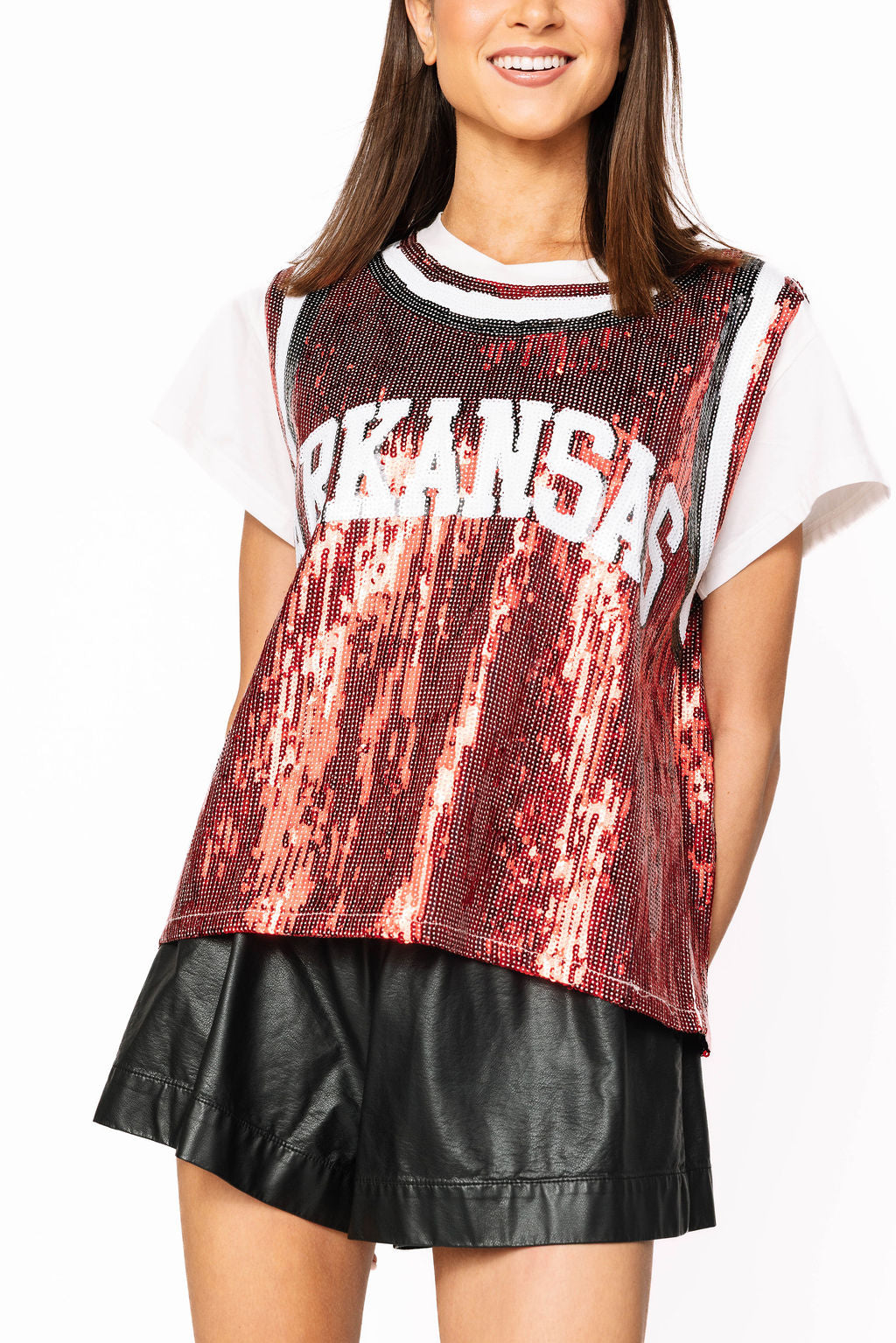 Licensed Arkansas Full Basketball Jersey Tee