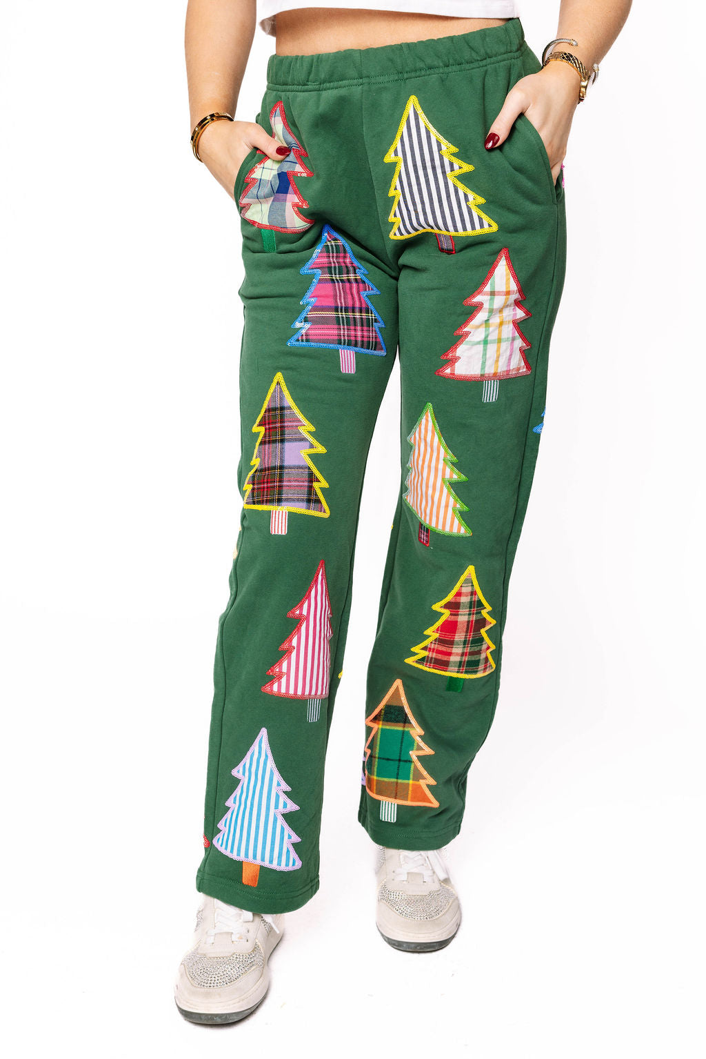 SAMPLE- Green Plaid Tree Joggers