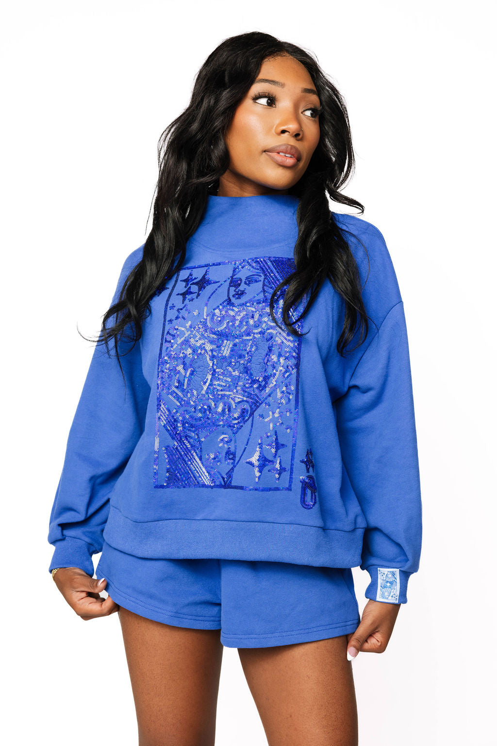 Royal QOS Card Logo Sweatshirt