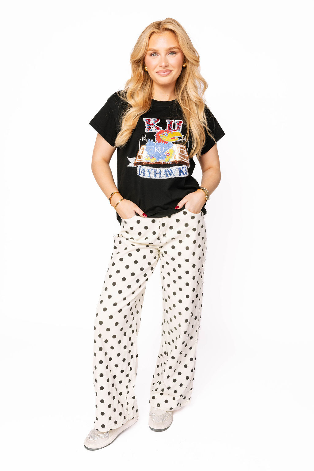 Licensed Black KU Basketball Court Tee