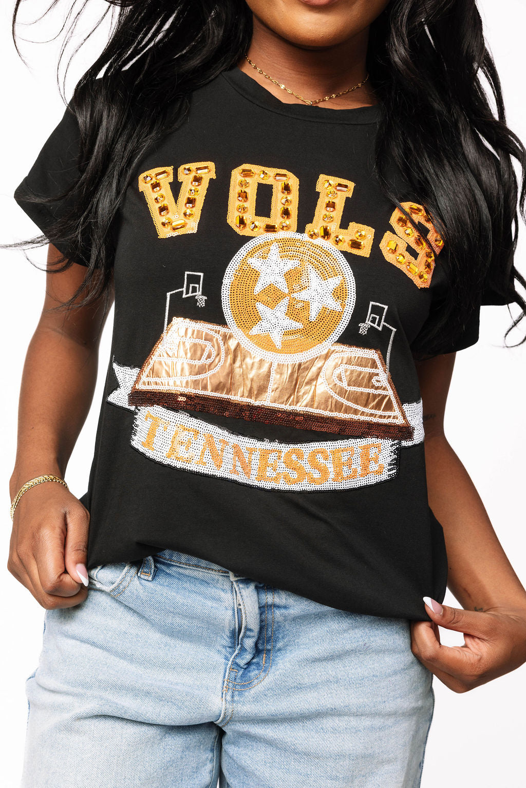 Licensed Black Tennessee Basketball Court Tee