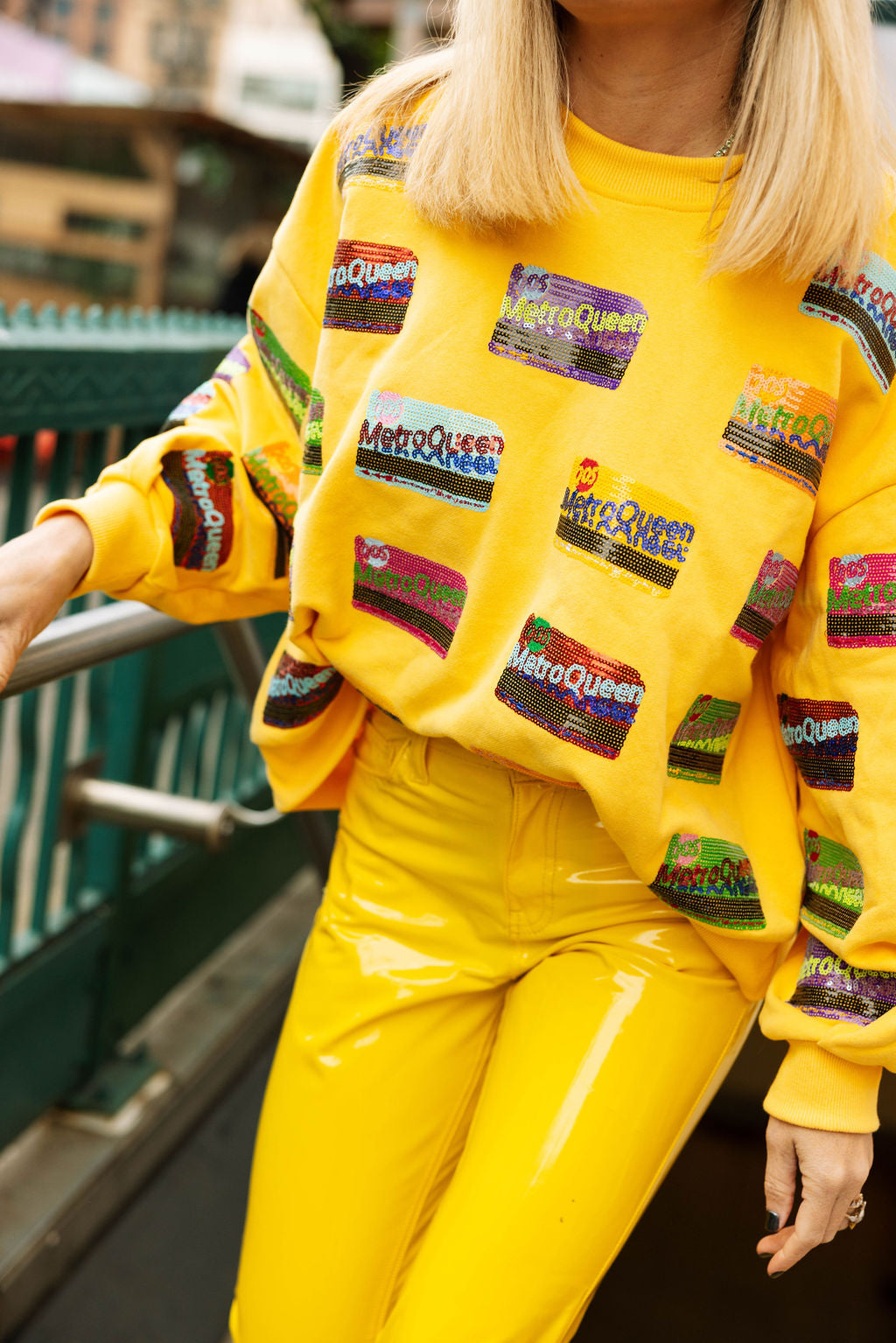 Yellow Metro Card Sweatshirt