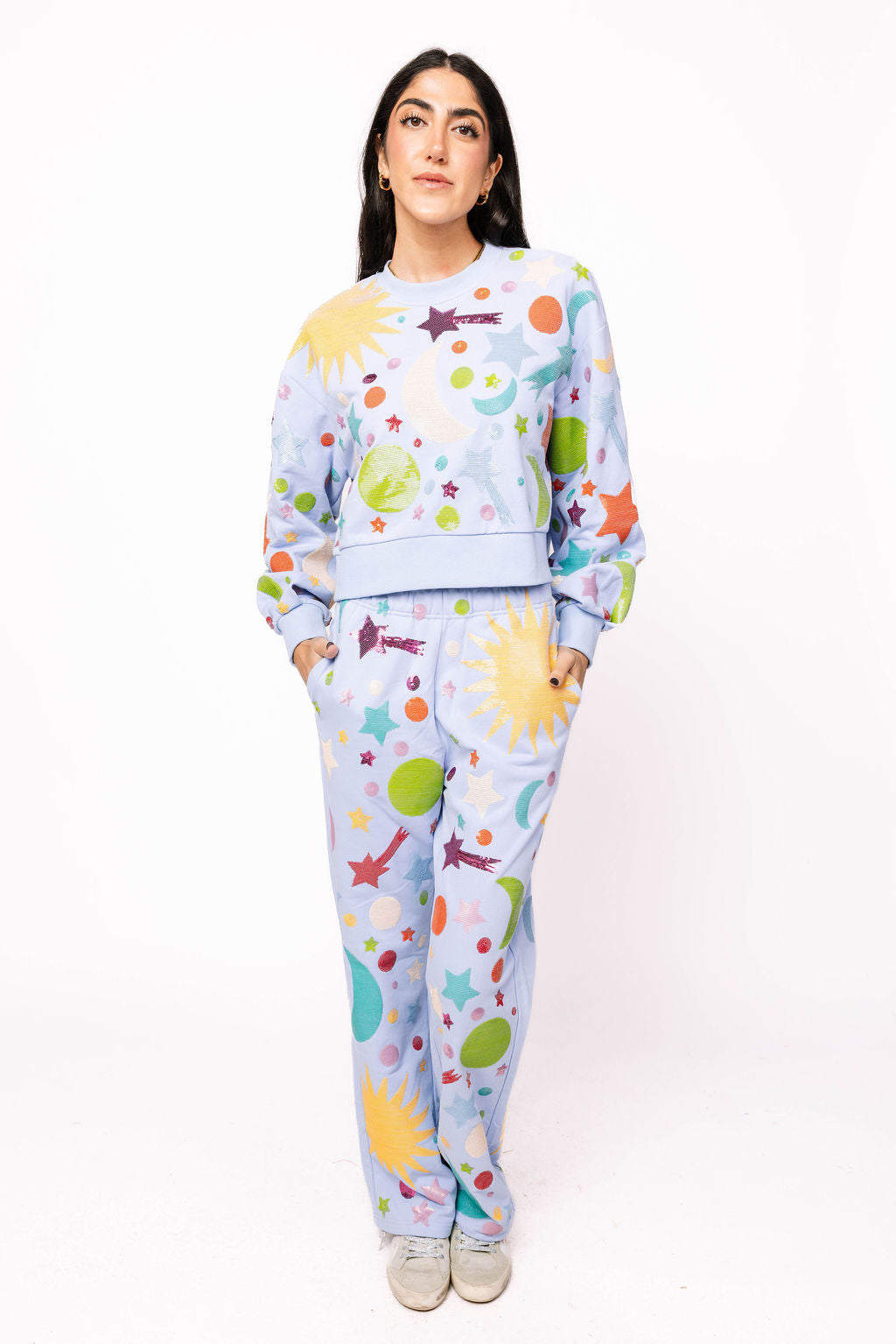 Sample Light Blue Multi Galaxy Jogger