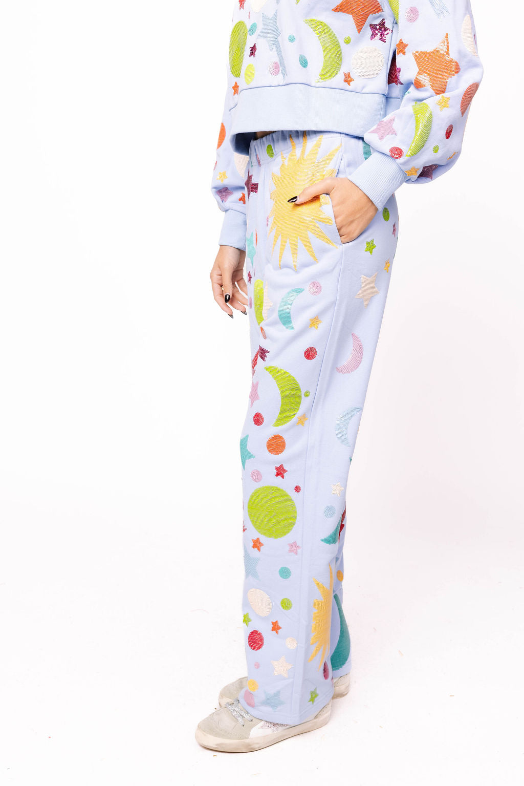 Sample Light Blue Multi Galaxy Jogger