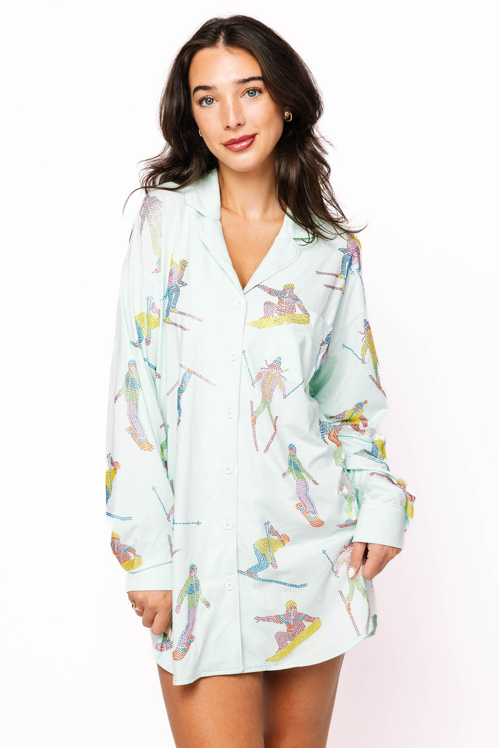 Sample Mint Skier PJ Dress