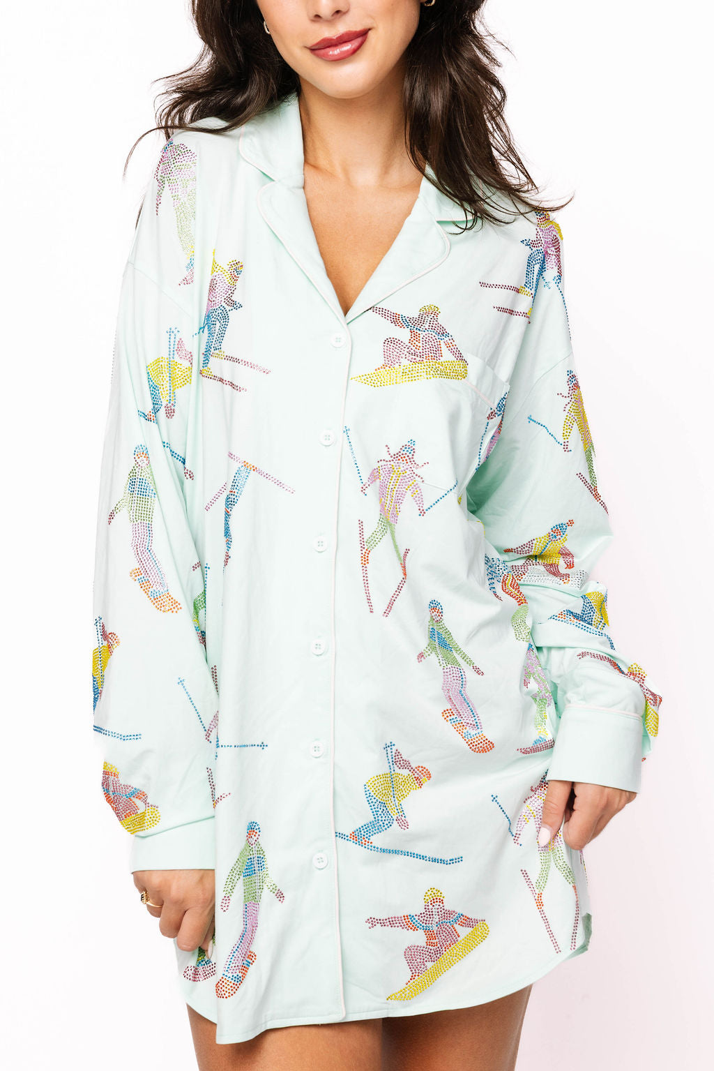 Sample Mint Skier PJ Dress