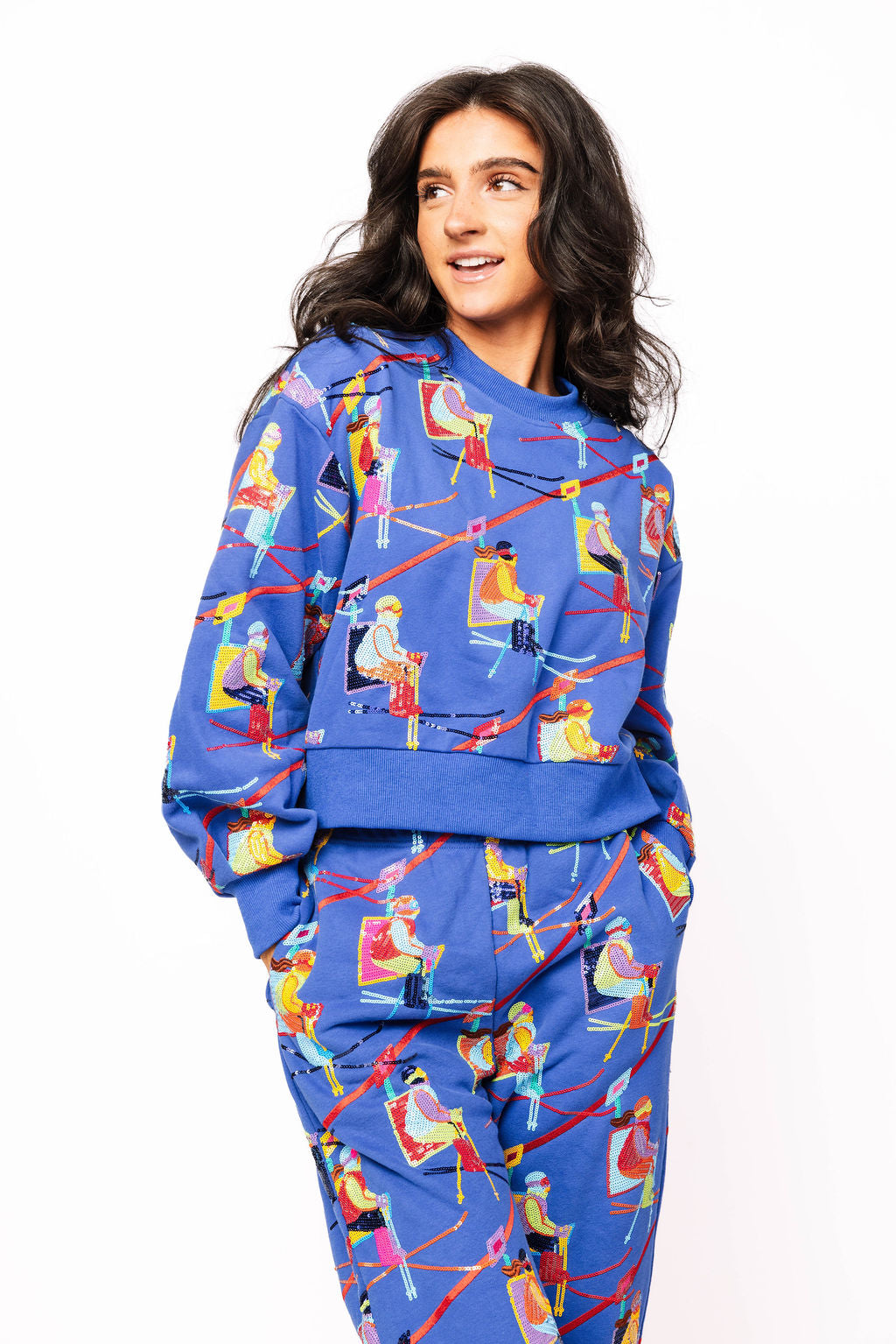 Royal Blue Ski Lift Sweatshirt