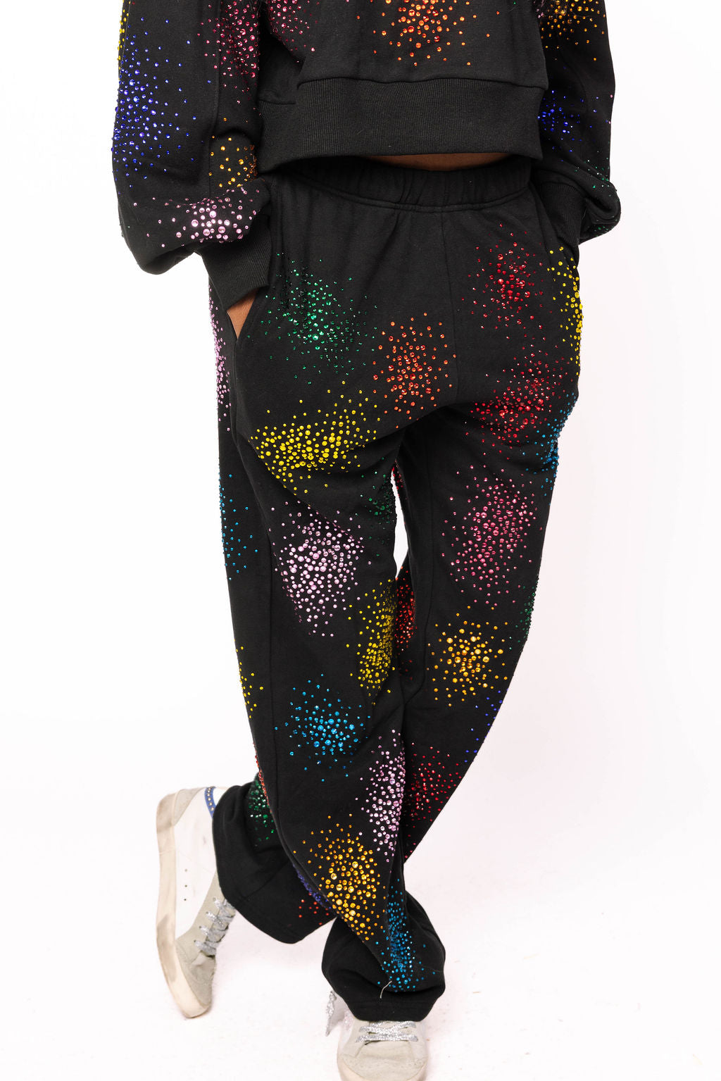 Sample Black Multi Splatter Sweatpant