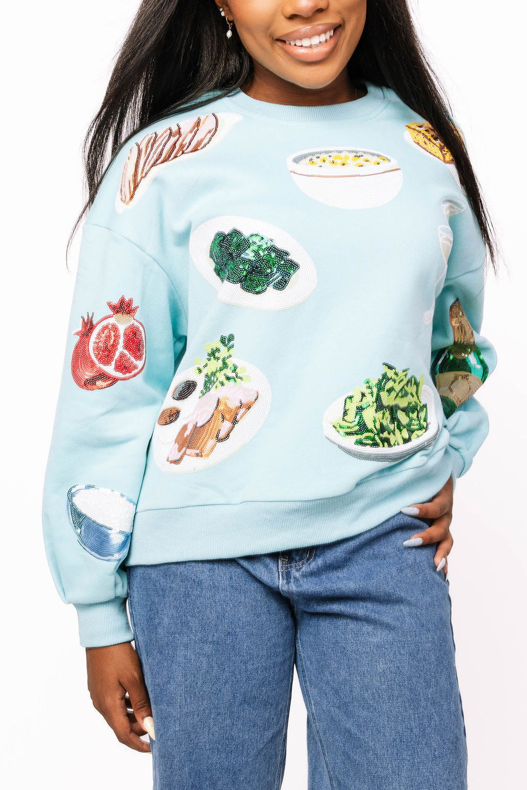 Sample Blue NYE Foods Sweatshirt