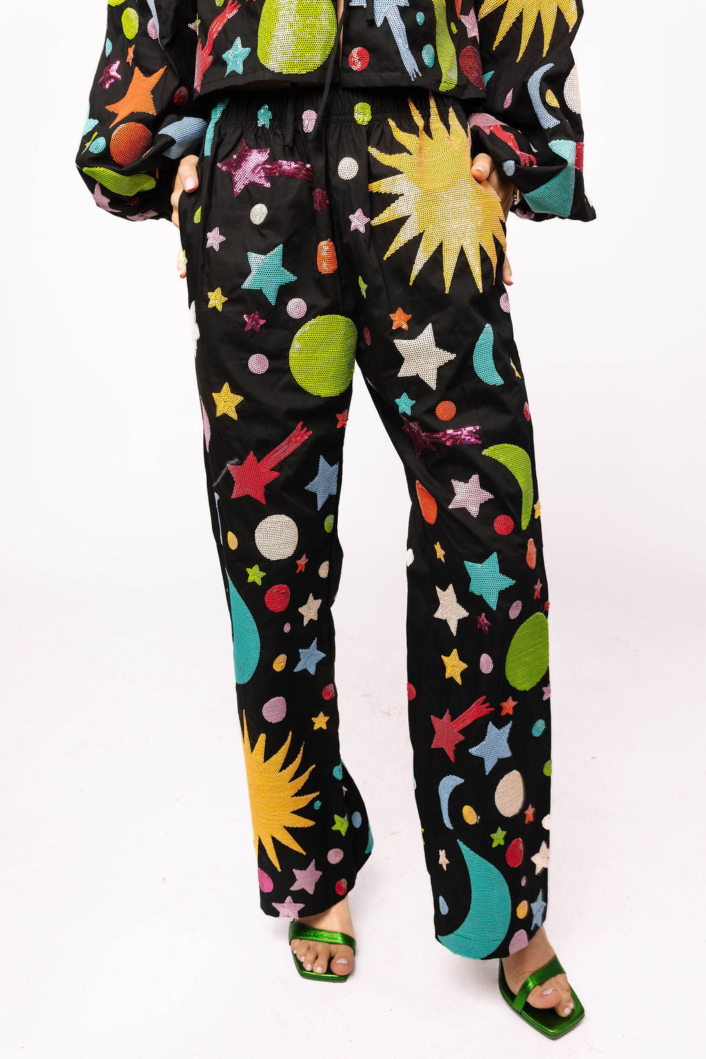 Black Multi Galaxy Pant