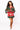 Sample Dark Green & Red Multi Firework Jeweled Cardigan/Skirt Set
