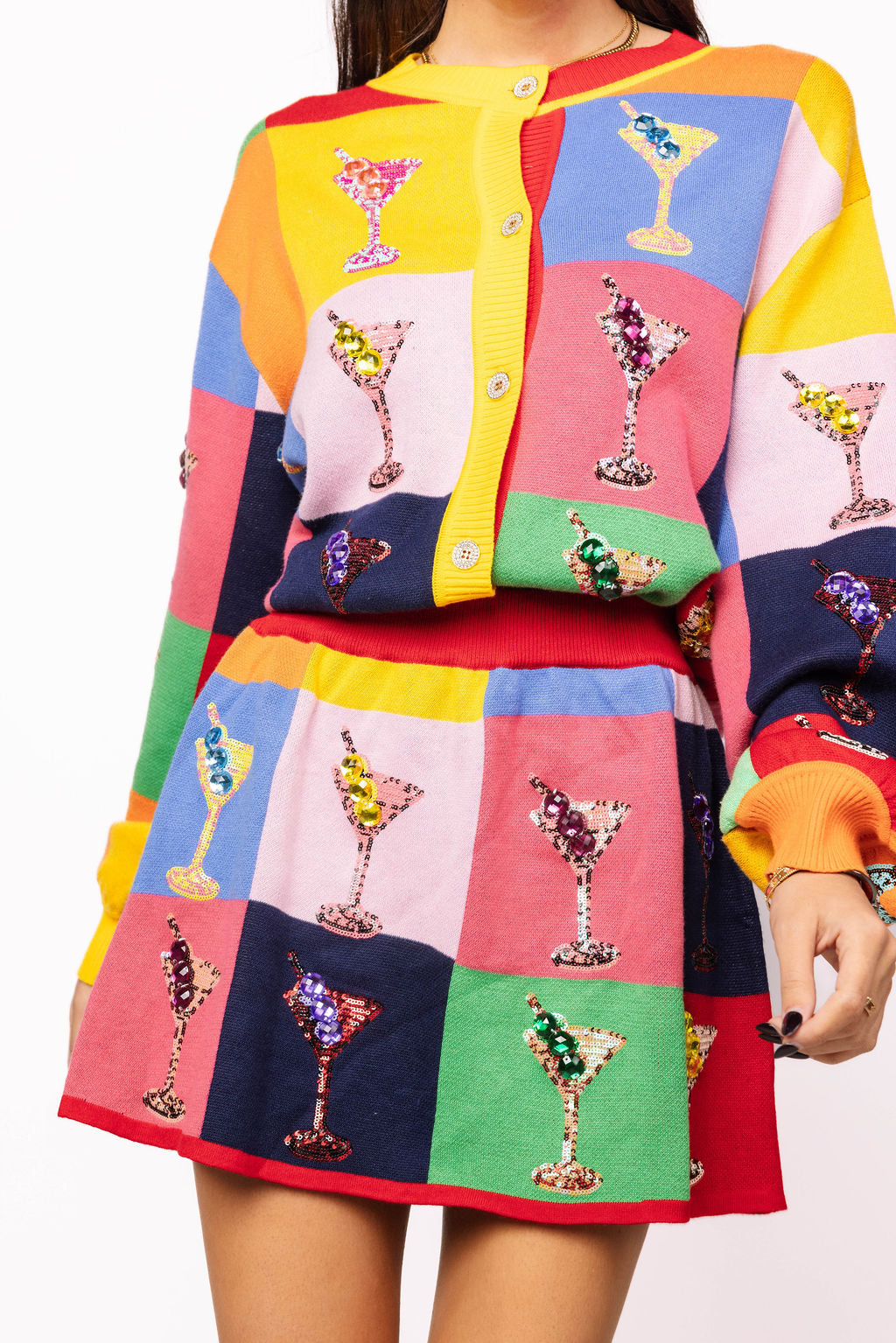 Multi Checkered Cosmo Skirt