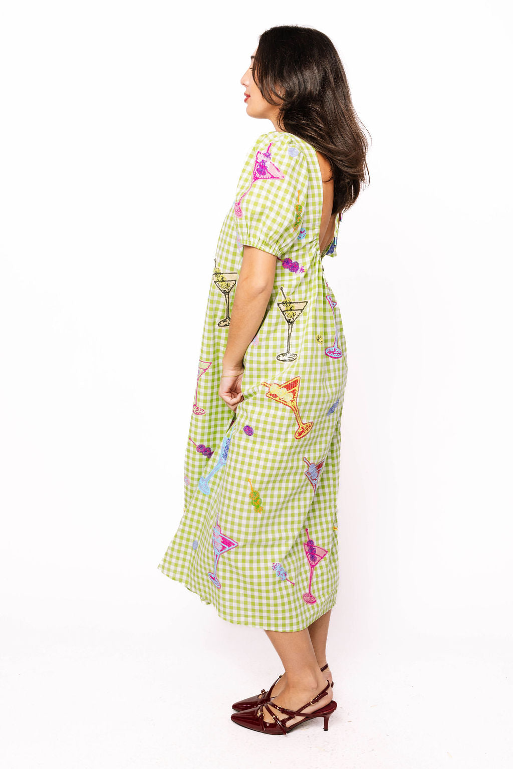 Green & White Multi Martini Colorblock Gingham Dress Queen of Sparkles Green & White Multi Martini Colorblock Gingham Dress Queen of Sparkles