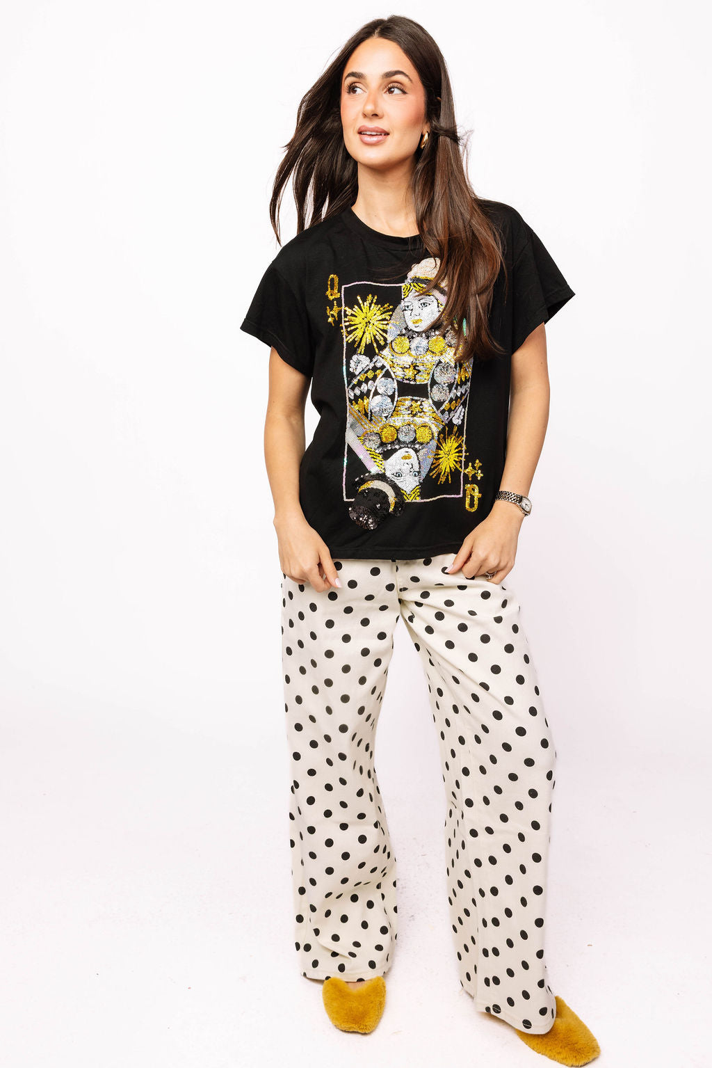 Sample Black NYE Queen Card Tee