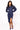 Sample Navy Scattered Poof Sleeve Midi Dress