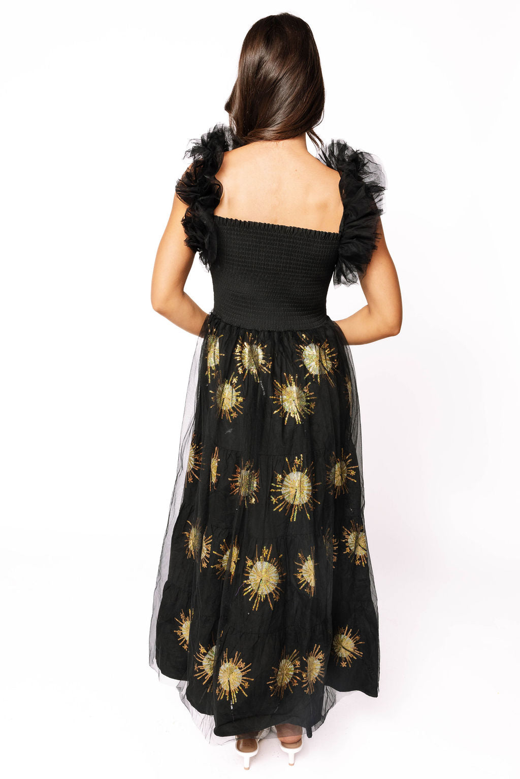 Sample Black Sparkler Maxi Dress