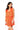Sample Neon Orange Rhinestone Feather Tank Dress