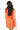 Sample Neon Orange Rhinestone Feather Tank Dress