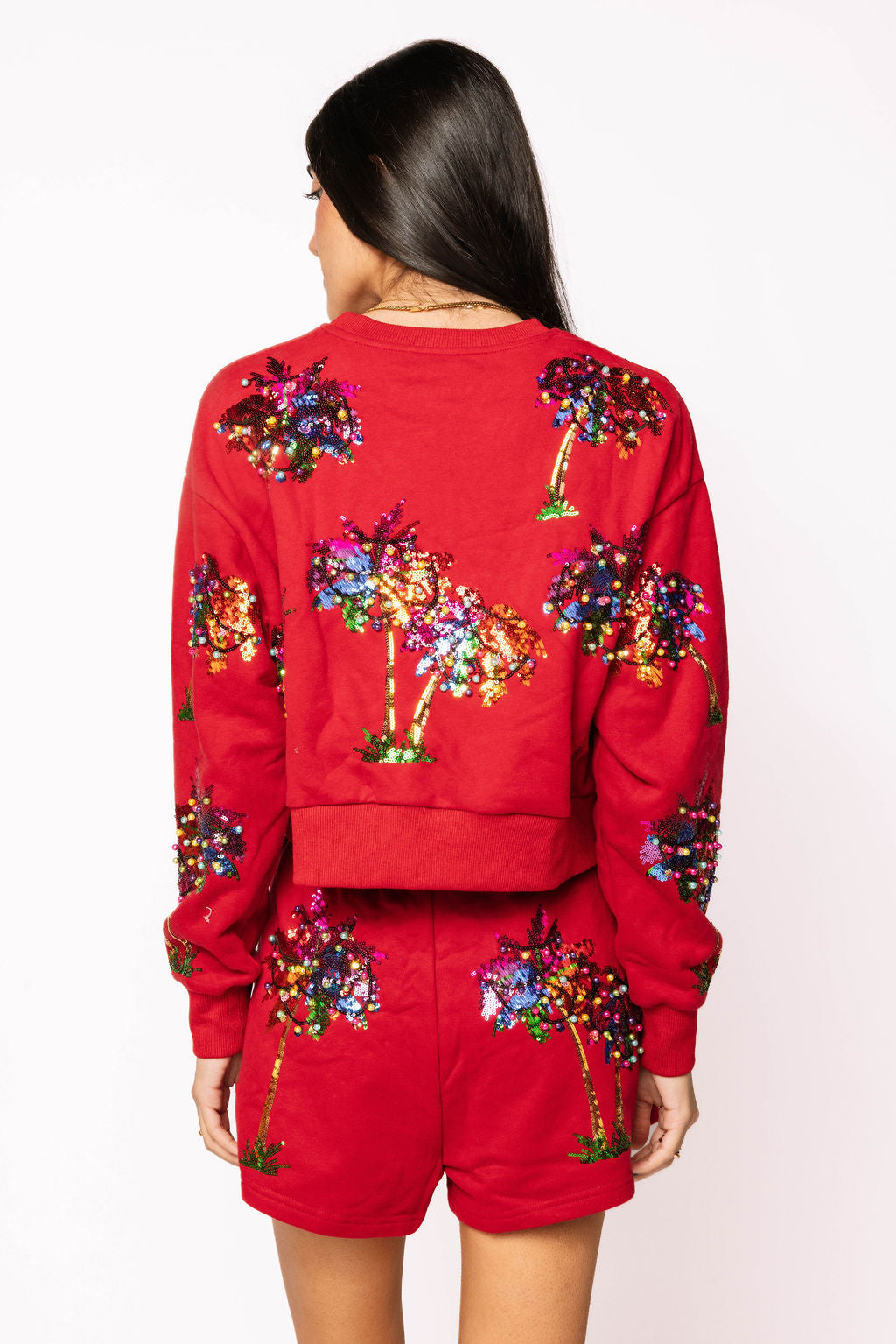 SAMPLE- Red Multi Christmas Light Palm Tree Set