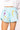 Bright Blue Rainbow Candy Canes Shorts