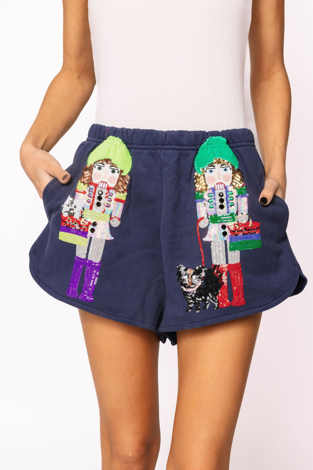 SAMPLE- Navy Lady Nutcracker Short