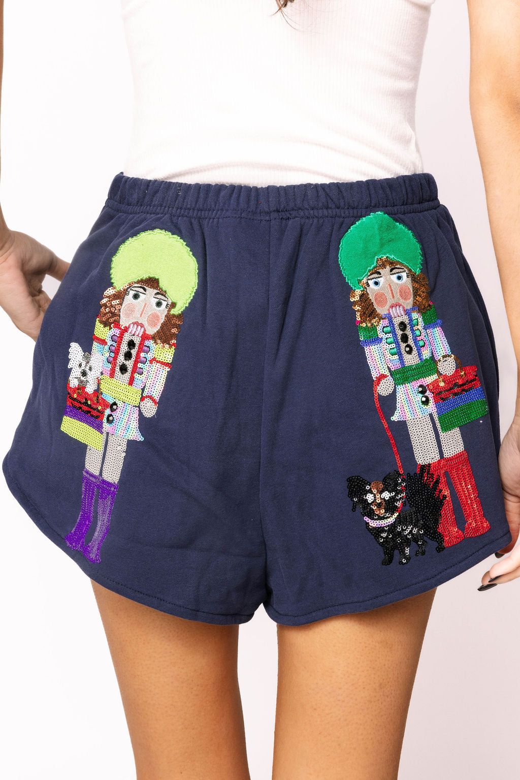SAMPLE- Navy Lady Nutcracker Short
