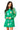 SAMPLE- Green Ornament Long Sleeve Sheer Dress