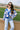 Royal & White Checkered Baseball Cardigan