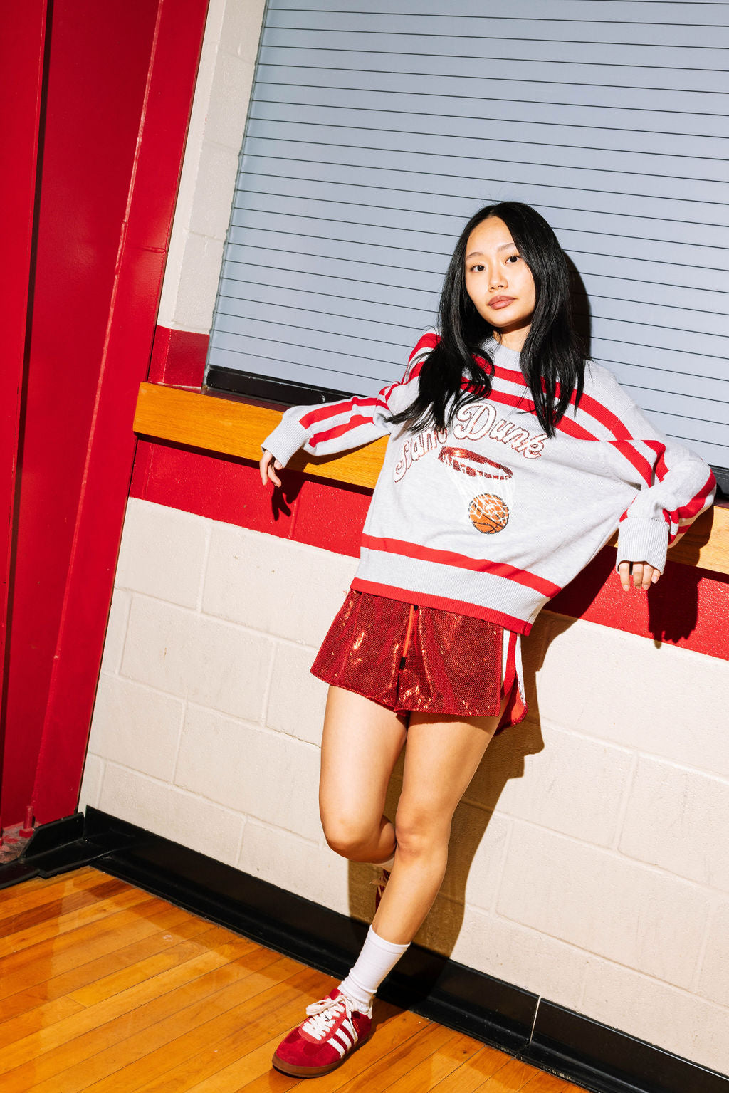 Grey/Red Slam Dunk Sweater