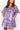 Lavender with Purple Tiger Short Sleeve Denim Dress