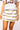SAMPLE - White, Purple & Yellow Full Sequin Skinny Stripe Skirt