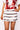 Sample - White, Red & Black Full Sequin Skinny Stripe Skirt