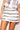 SAMPLE - White, Maroon & Grey Full Sequin Skinny Stripe Skirt