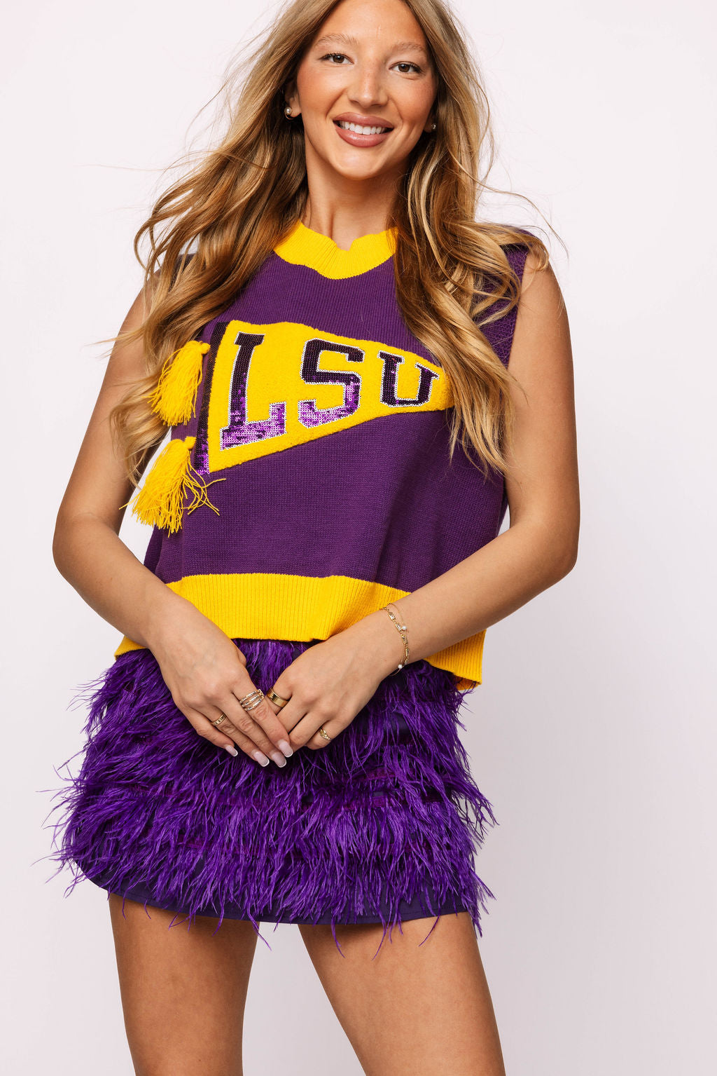Licensed 'LSU' Pennant Sweater Tank