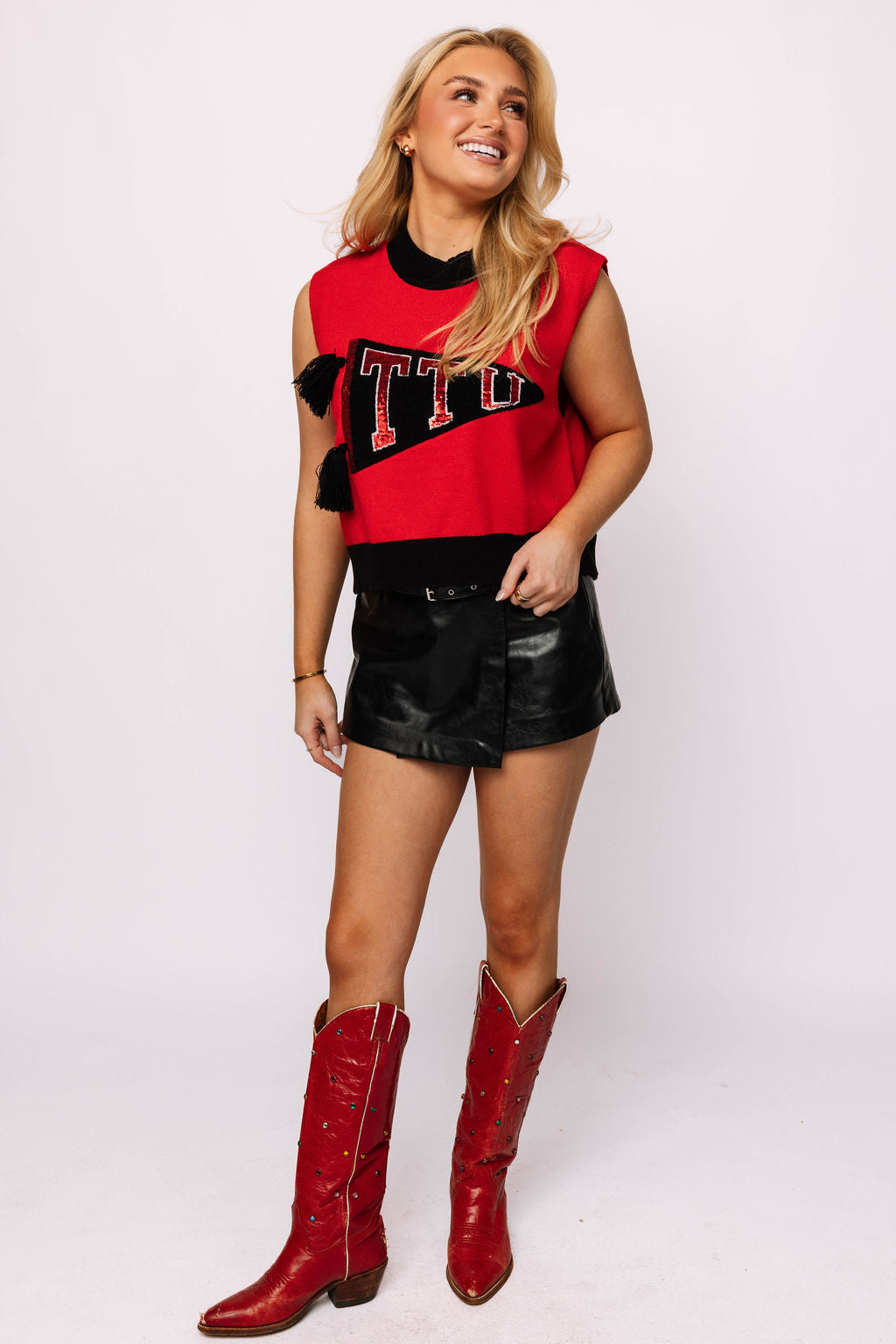 Licensed 'TTU' Pennant Sweater Tank