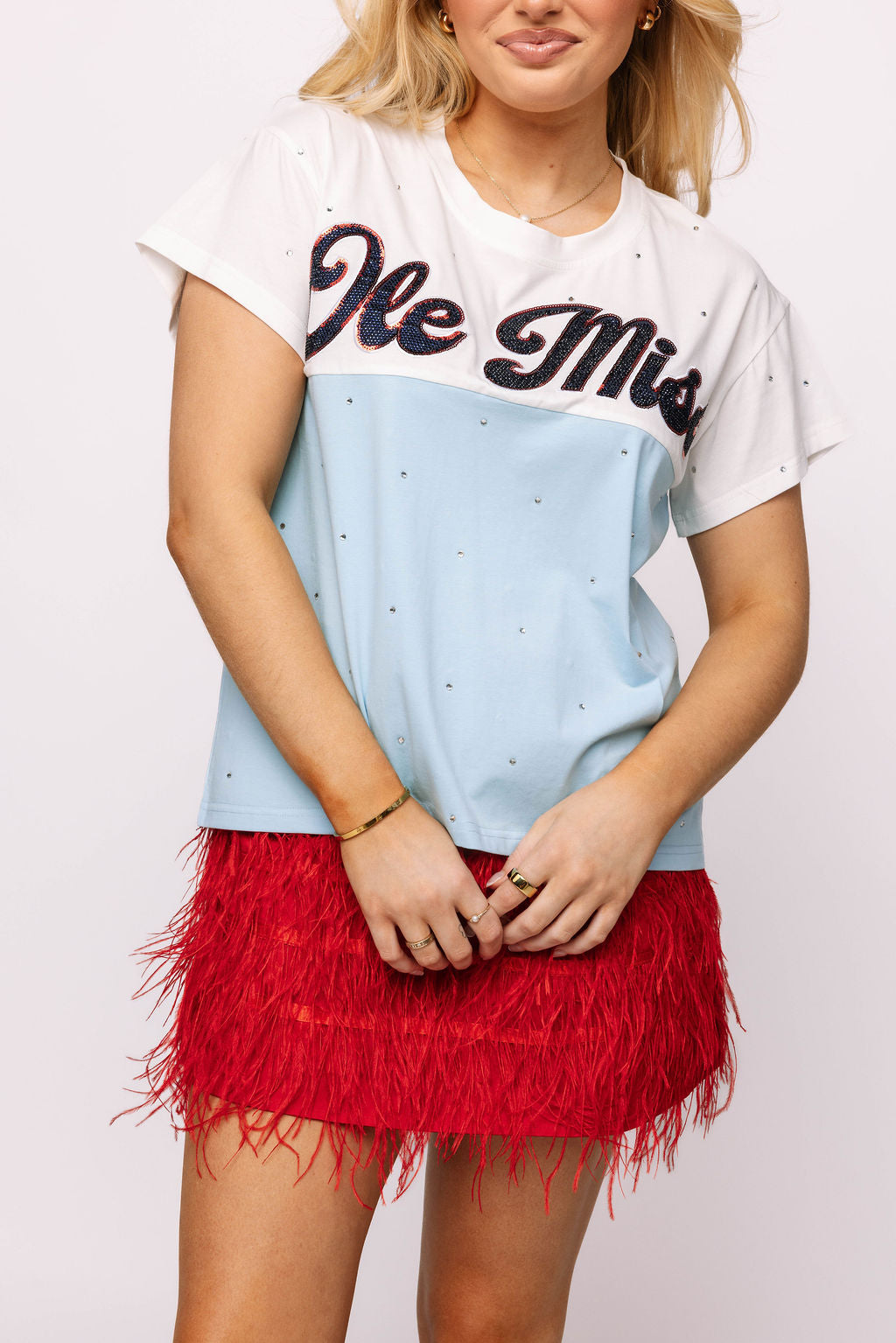 Licensed Sample- Ole Miss Pastel Two Tone Tee