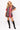 Red & Black Colorblock Football Short Sleeve Dress