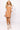 Burnt Orange & White Sequin Striped Overall Dress