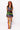 Black Rainbow Tiger Denim V Neck Dress