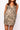 Tan with Black Tiger Denim V Neck Dress