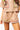 Tan Cotton Embroidered Trim Short