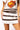 White & Brown Stripe Skirt
