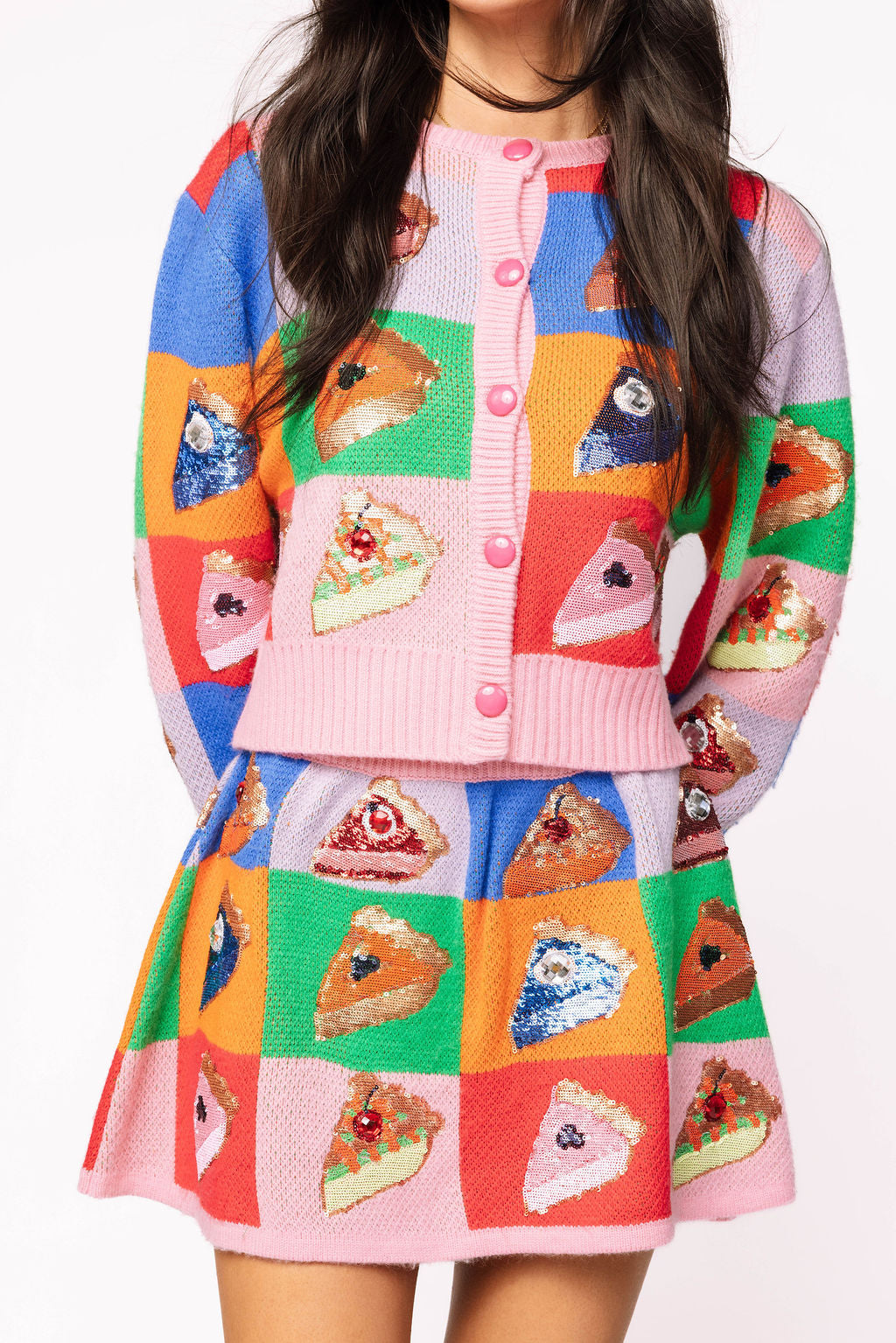 Rainbow Colorblock Piece of Pie Skirt