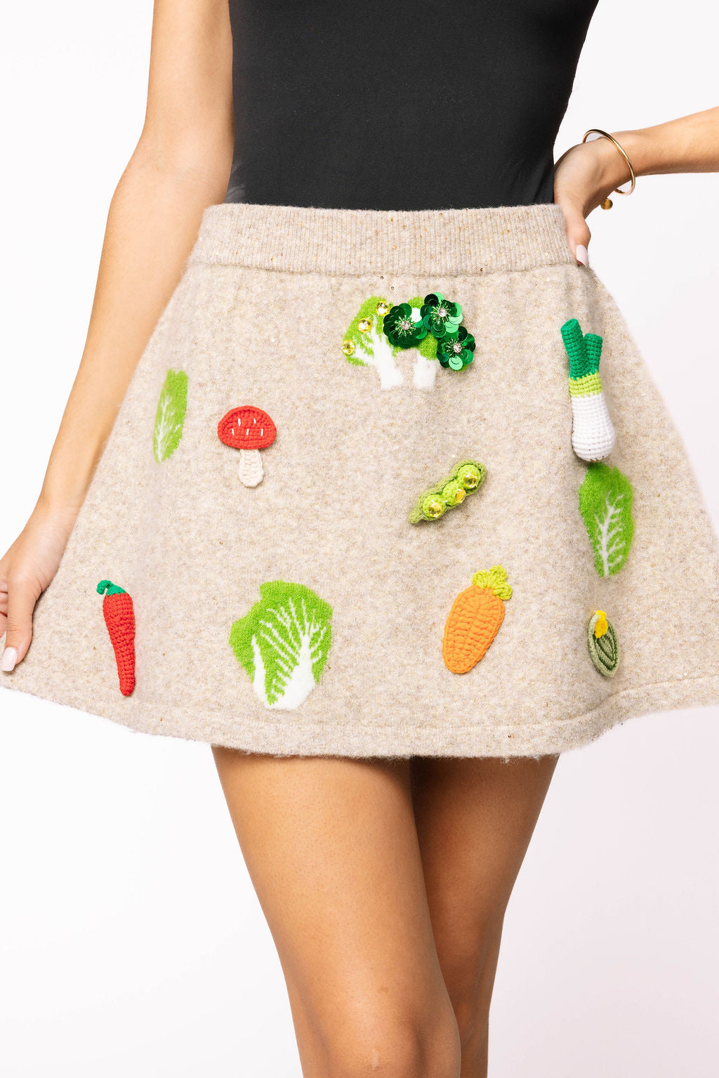 Sample Biege Knit Veggie Skirt